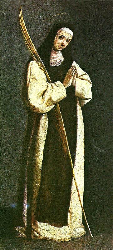 Francisco de Zurbaran martyred hieronymite nun Norge oil painting art